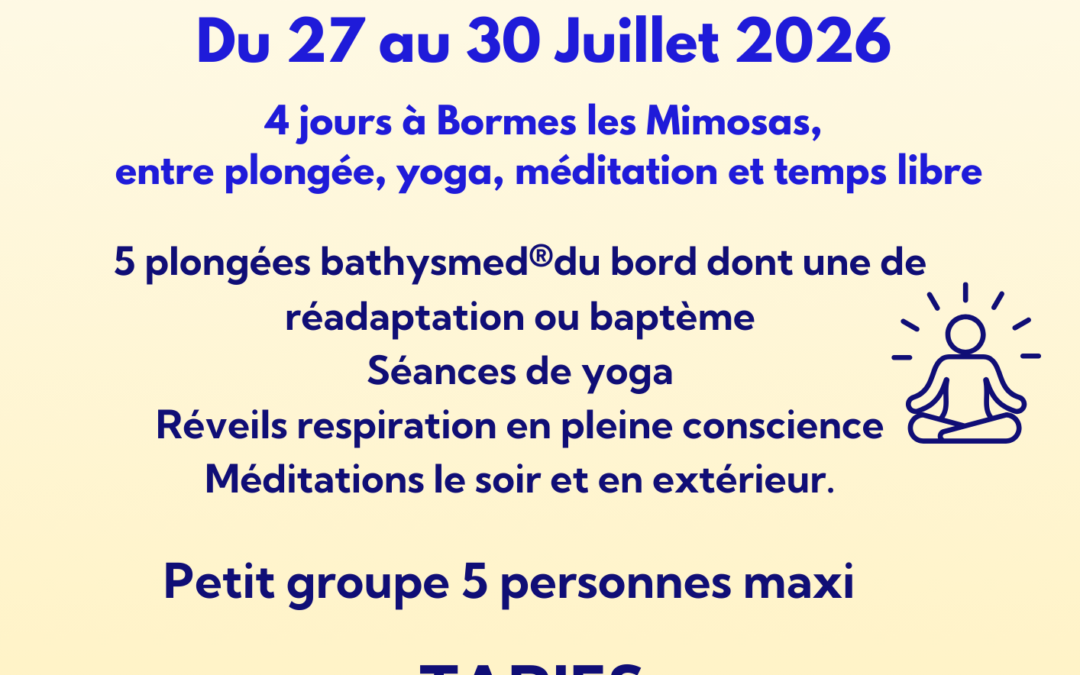 Stage plongée bathysmed et yoga